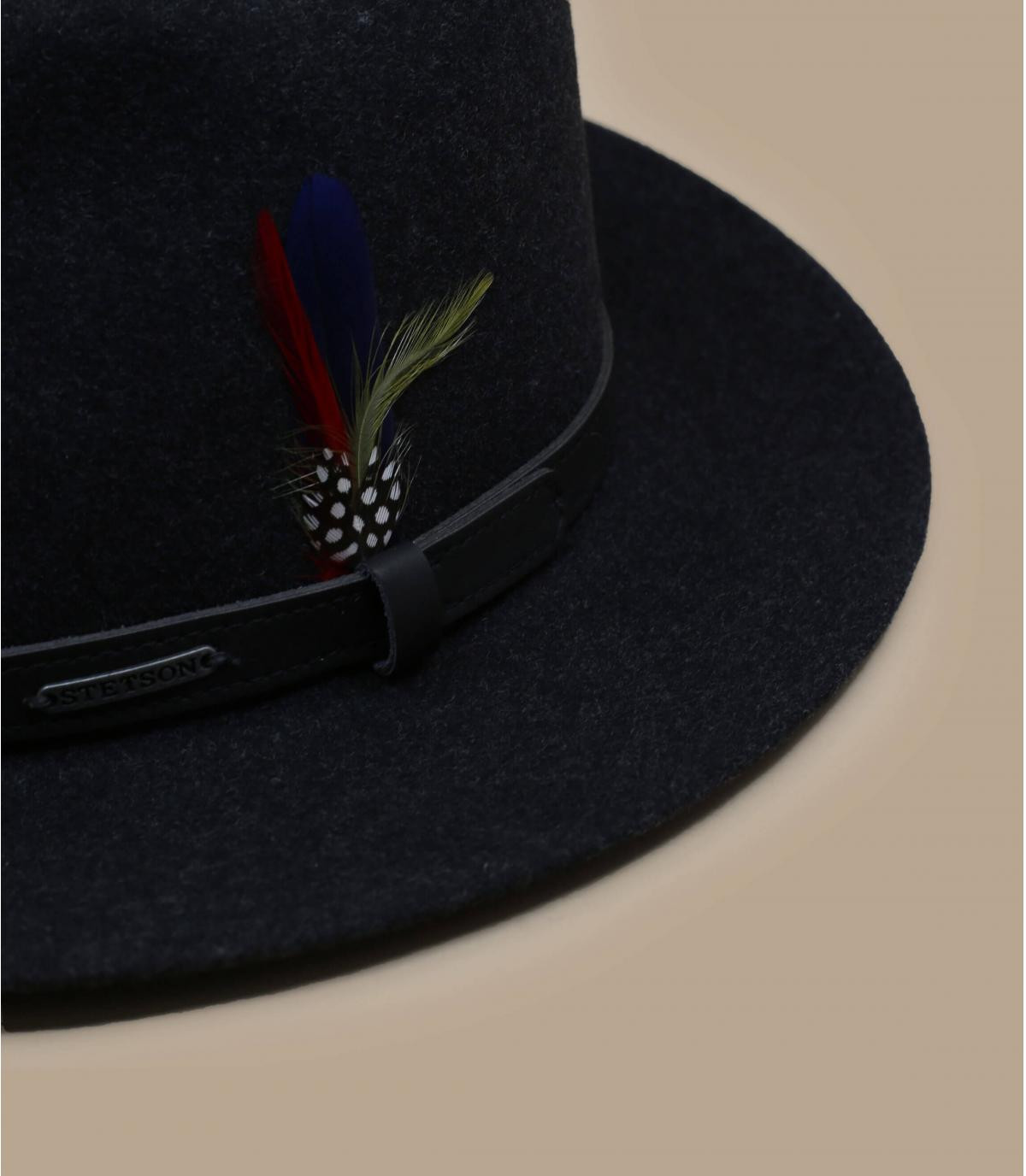 Black wool felt hat